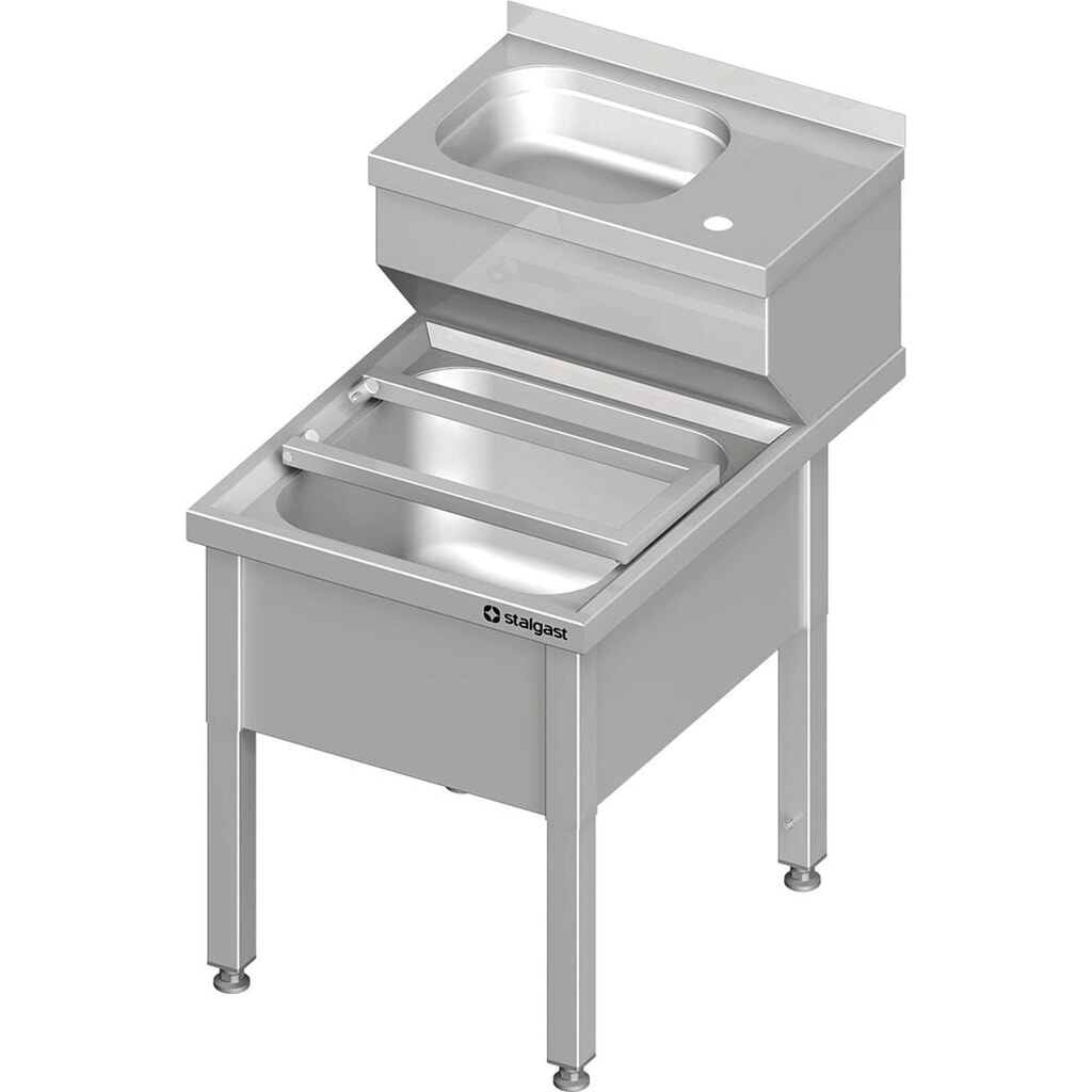 Produktabbildung: Stalgast Kombiniertes Handwaschausgussbecken, mit Aufkantung, 500x600x850 mm