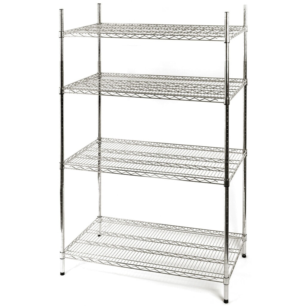 Stalgast Lagerregal aus Chromstahl 1220x455x1800 mm Produktabbildung Nr. 1: Stalgast Lagerregal aus Chromstahl 1220x455x1800 mm