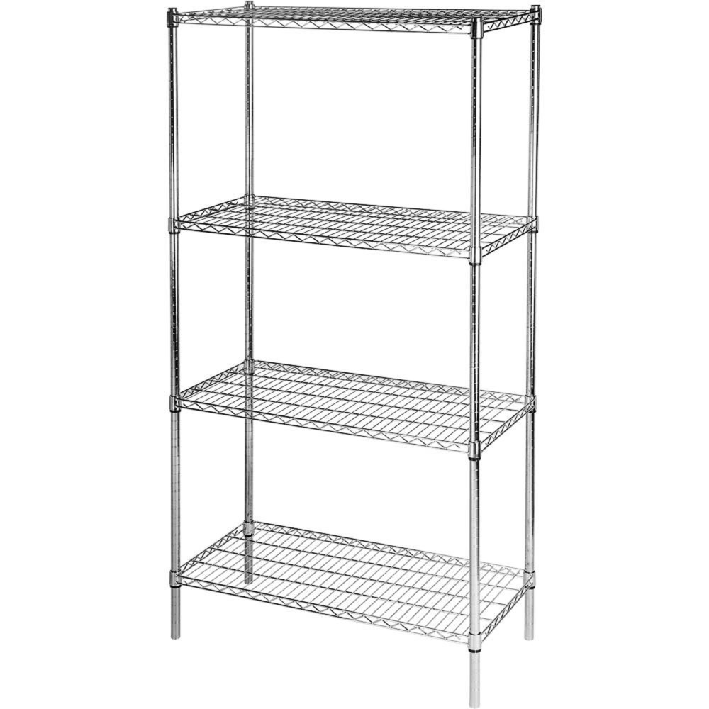 Produktabbildung Nr. 1: Stalgast Lagerregal aus verchromten Stahl, Abmessung 900x400x1800 mm (BxTxH)
