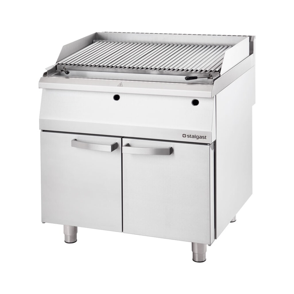 Produktabbildung: Stalgast Lavastein-Grill mit S-Rost für Fisch und Meeresfrüchte, Serie 700 ND, 800 mm