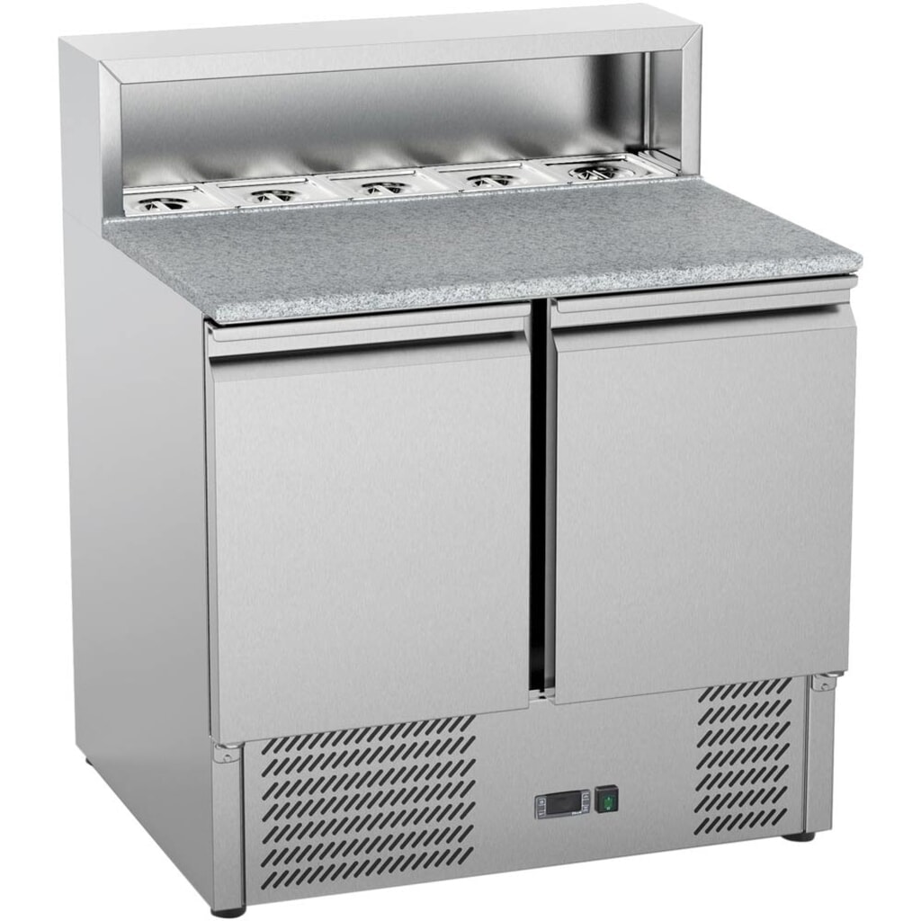 Stalgast Pizzatisch Starline, 2-türig, mit Kühlaufsatz 5x GN 1/6 Produktabbildung: Stalgast Pizzatisch Starline, 2-türig, mit Kühlaufsatz 5x GN 1/6