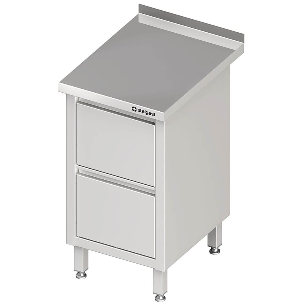 Produktabbildung: Stalgast Schubladenschrank mit 2 Schubladen, 450x600x850 mm, mit Aufkantung, verschweißt