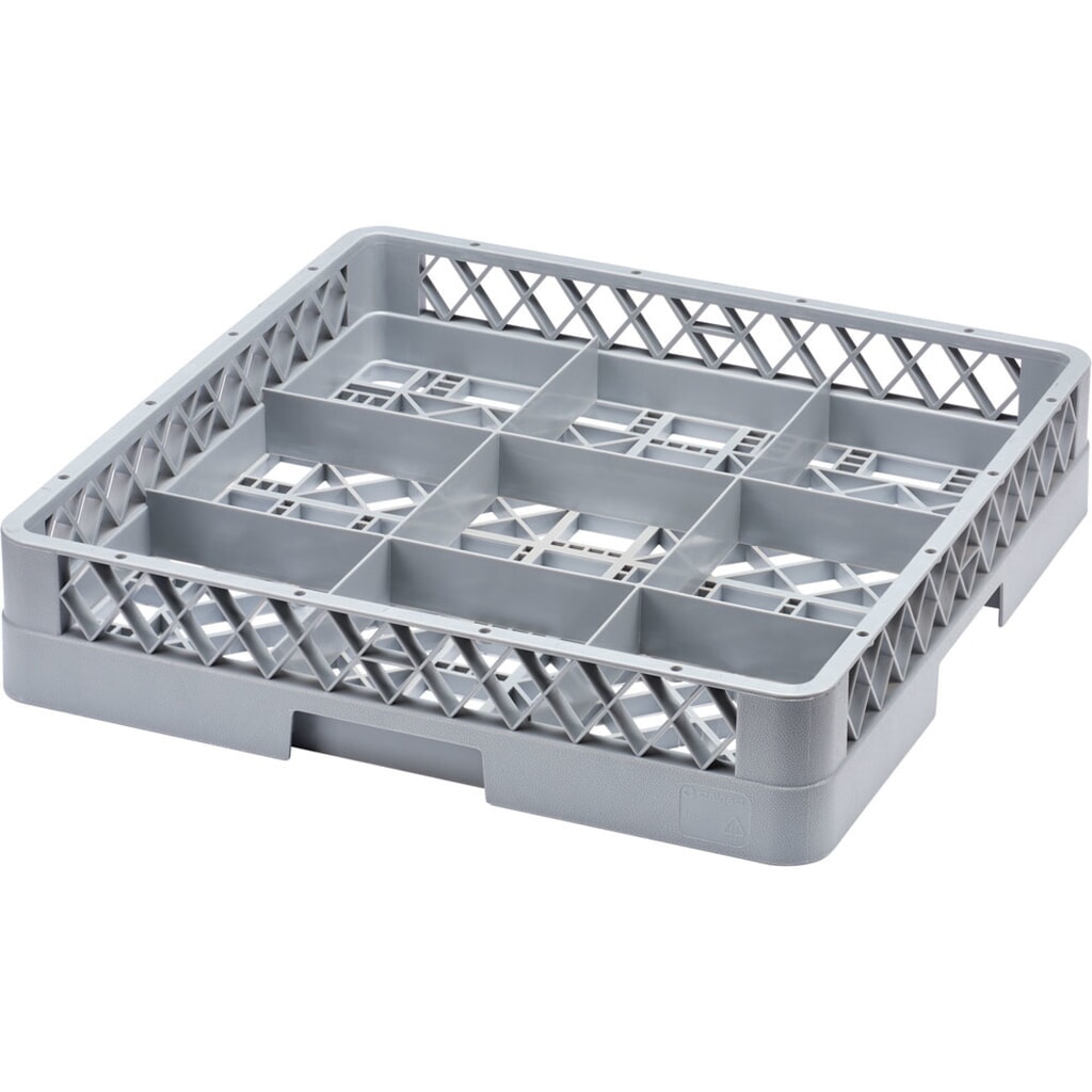 Produktabbildung: Stalgast Spülkorb für Gläser und Tassen 9 Fächer 500 x 500 mm