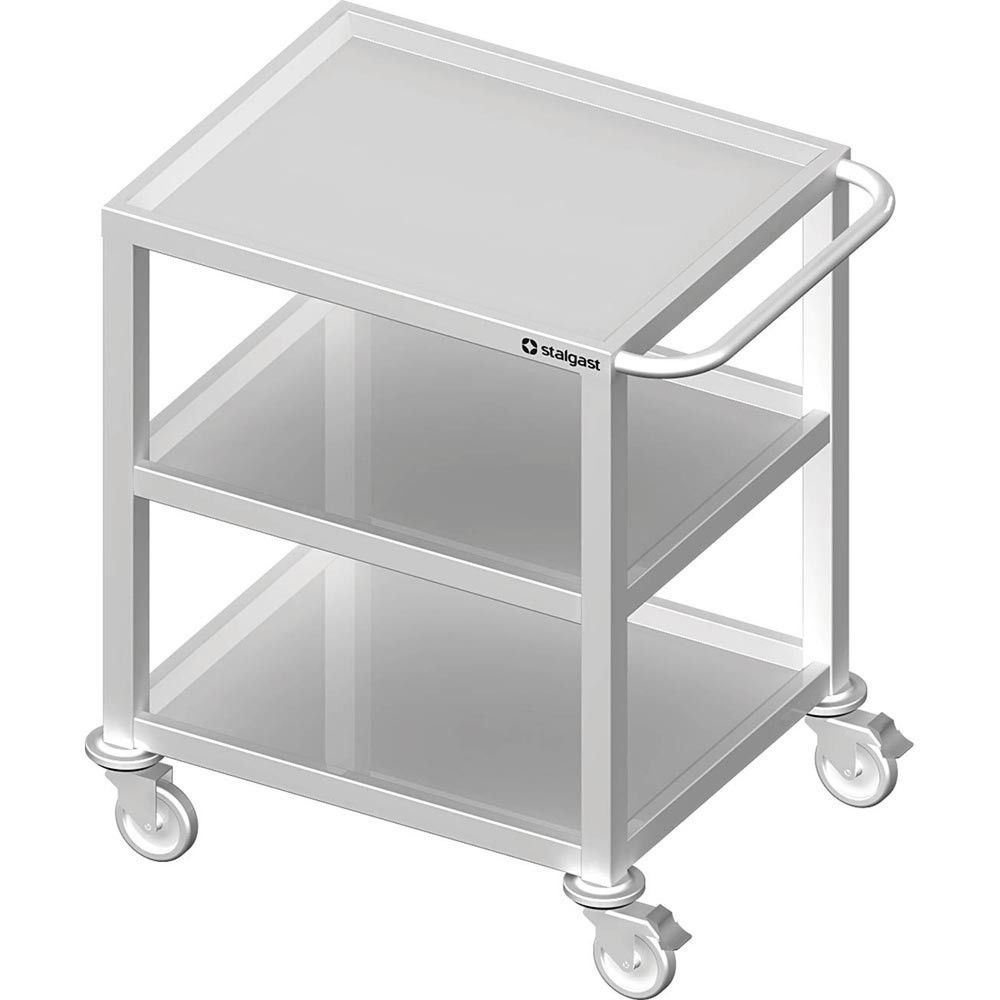 Produktabbildung: Stalgast Transportwagen mit drei Böden, 900x500x850 mm, verschweißt