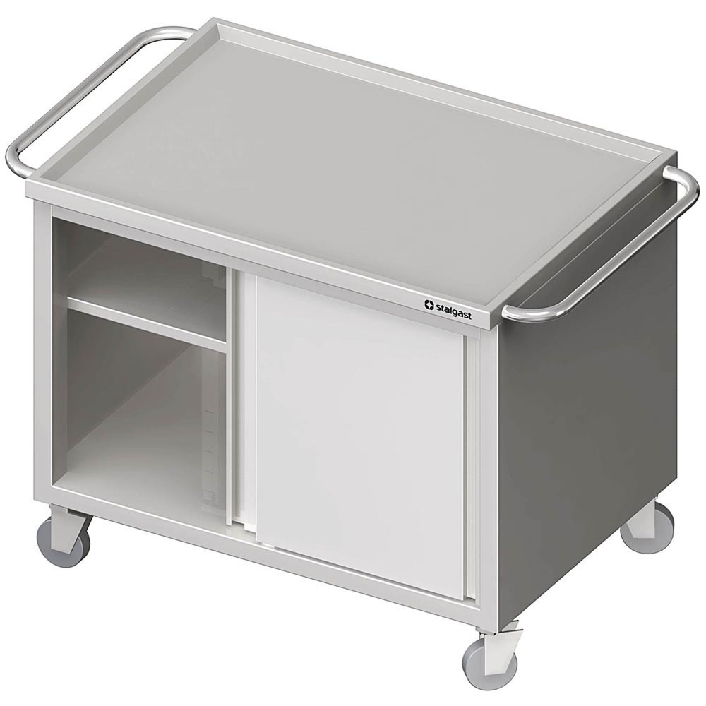 Produktabbildung: Stalgast Transportwagen mit geschlossenem Unterbau, und Schiebetüren, 1000x600x850 mm, verschweißt