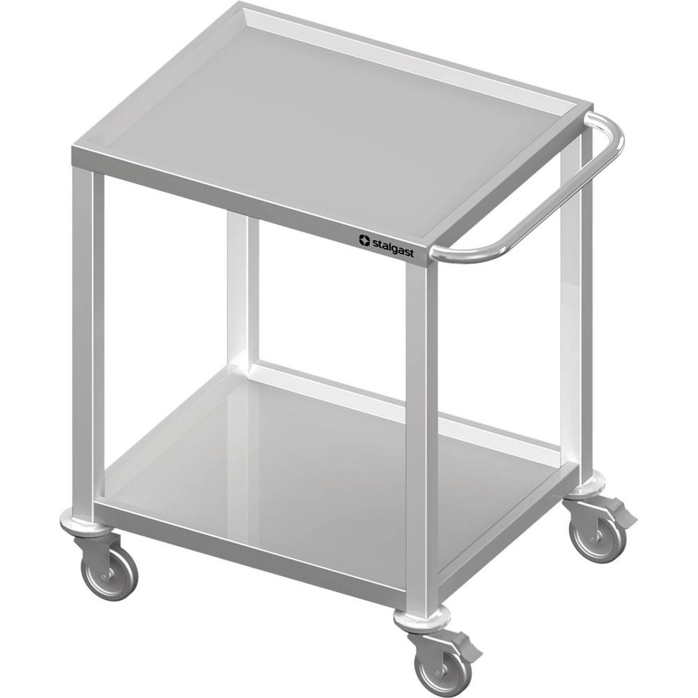 Produktabbildung: Stalgast Transportwagen mit zwei Böden, 800x600x850 mm, verschweißt