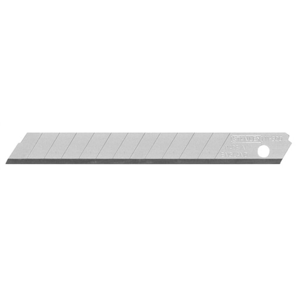 Abbrechklinge 0-11-300 L85xB9xS0,43mm 12 Sollbruchstellen 10 St./Spender Produktabbildung: Abbrechklinge 0-11-300 L85xB9xS0,43mm 12 Sollbruchstellen 10 St./Spender