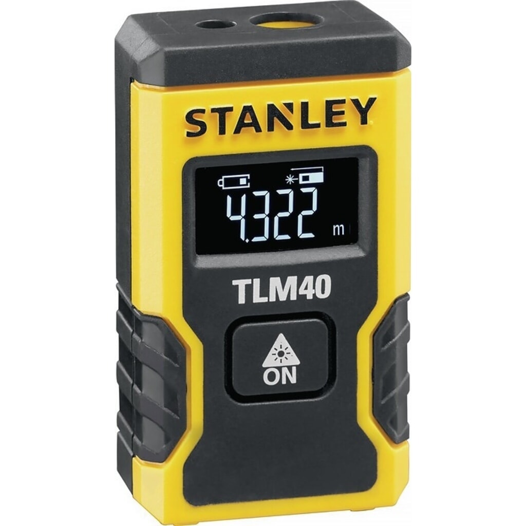 STANLEY Laserentfernungsmesser TLM 40, 12 m ± 6 mm, IP54 Produktabbildung: STANLEY Laserentfernungsmesser TLM 40, 12 m ± 6 mm, IP54