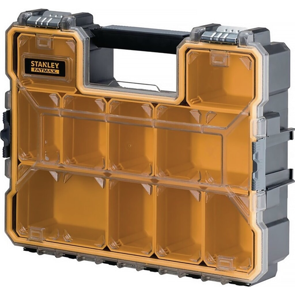 STANLEY Sortimentskasten FatMax, B446xT357xH116mm, 10 Fächer Produktabbildung: STANLEY Sortimentskasten FatMax, B446xT357xH116mm, 10 Fächer