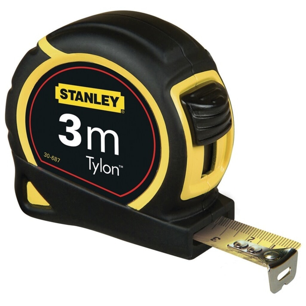 STANLEY Taschenrollbandmaß Tylon™ L.3m B.12,7mm mm/cm EG II Ku.Gürtelclip Produktabbildung: STANLEY Taschenrollbandmaß Tylon™ L.3m B.12,7mm mm/cm EG II Ku.Gürtelclip