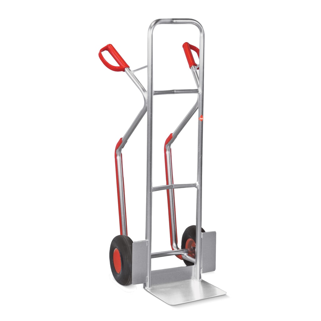 Stapelkarre Ameise®, Aluminium, mit Gleitkufen, TK 200 kg, Schaufel BxT 320 x 250 mm, Luft-Bereifung Produktabbildung: Stapelkarre Ameise®, Aluminium, mit Gleitkufen, TK 200 kg, Schaufel BxT 320 x 250 mm, Luft-Bereifung