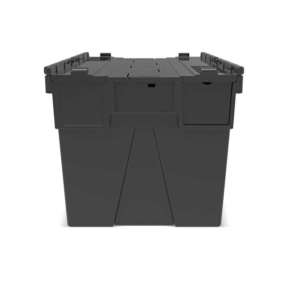 Productafbeelding nr. 5: Alpha Eurobox van PP-regranulaat met klapdeksel, zwart, 65 liter, hxbxd 365 x 600 x 400 mm