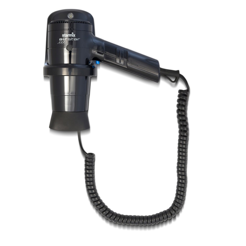 Produktabbildung: starmix Hand-Haartrockner HFTW 16, 1.600 W, inkl. Wandhalter, schwarz
