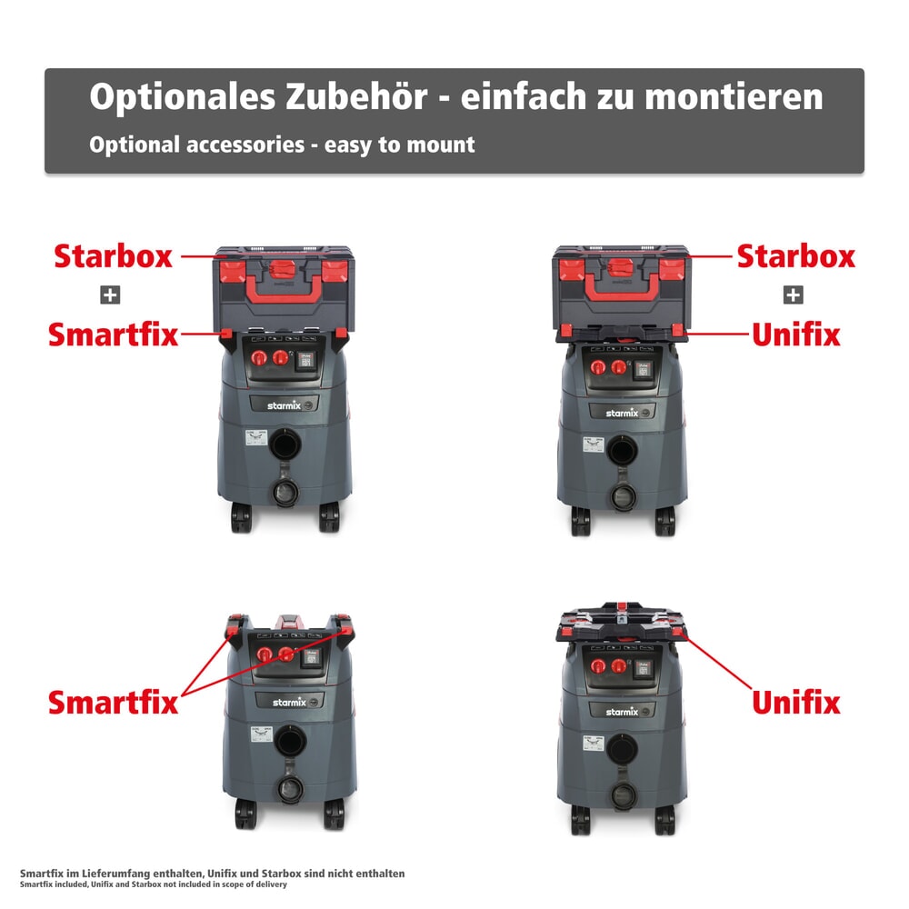 Produktabbildung Nr. 9: starmix Industriestaubsauger iPulse, Staubklasse M, Kippfahrgestell, 1.600 W, 35 l