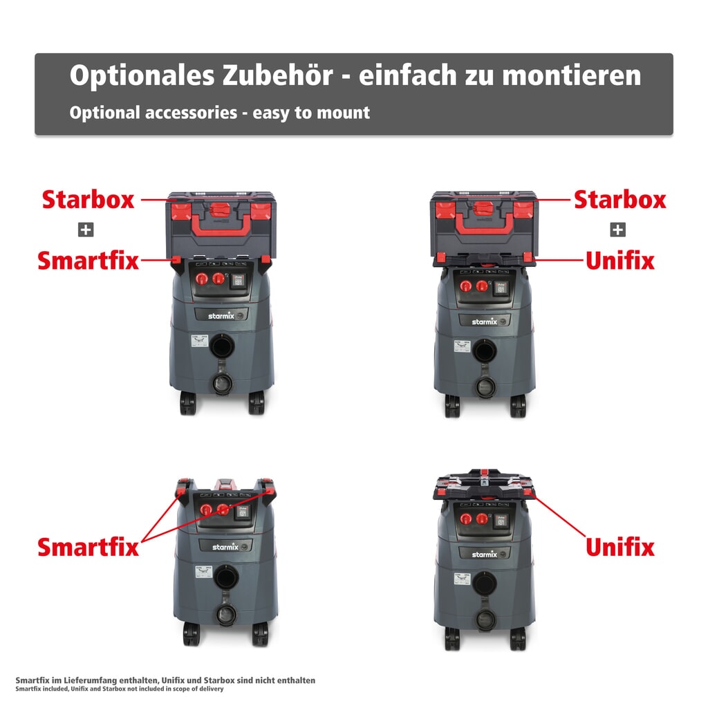 Produktabbildung Nr. 9: starmix Industriestaubsauger iPulse, Staubklasse M, Kippfahrgestell, 1.600 W, 35 l