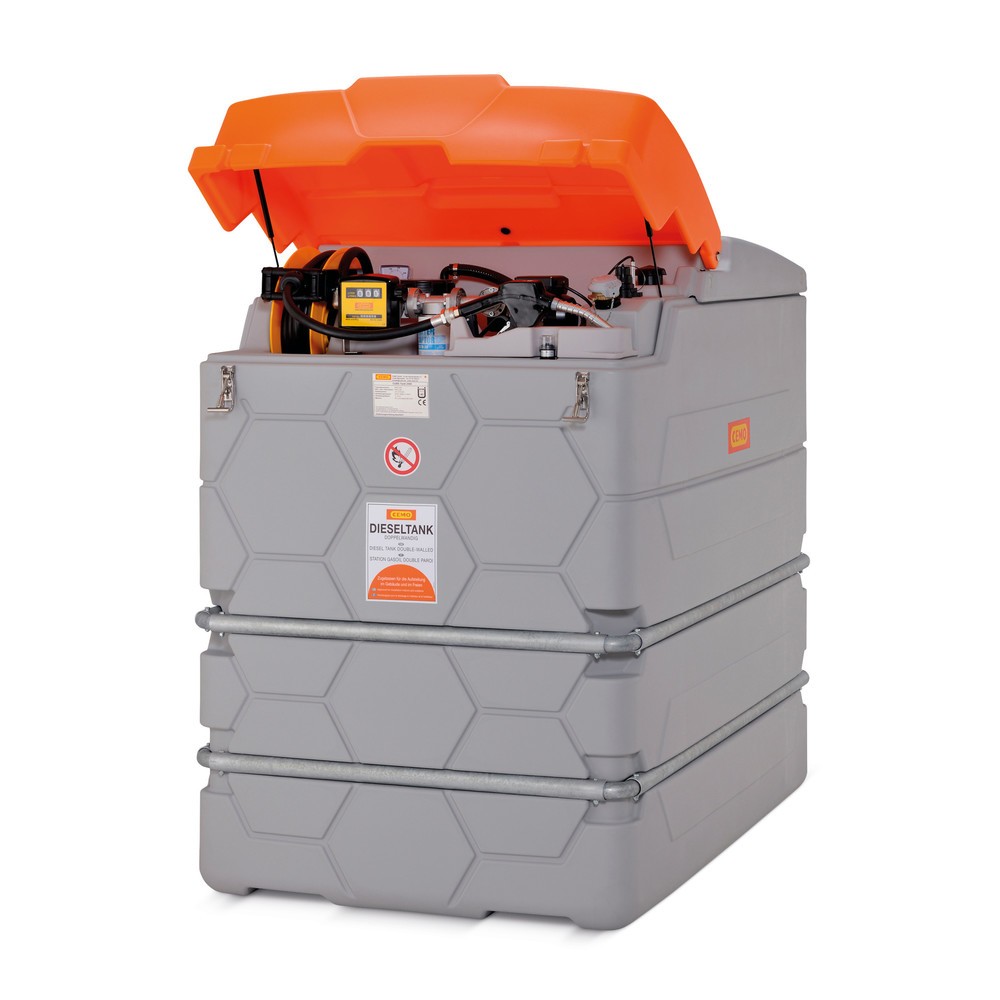 Illustration du produit: Station ravitailleuse CEMO CUBE Outdoor Premium pour le diesel, 1 000 litres