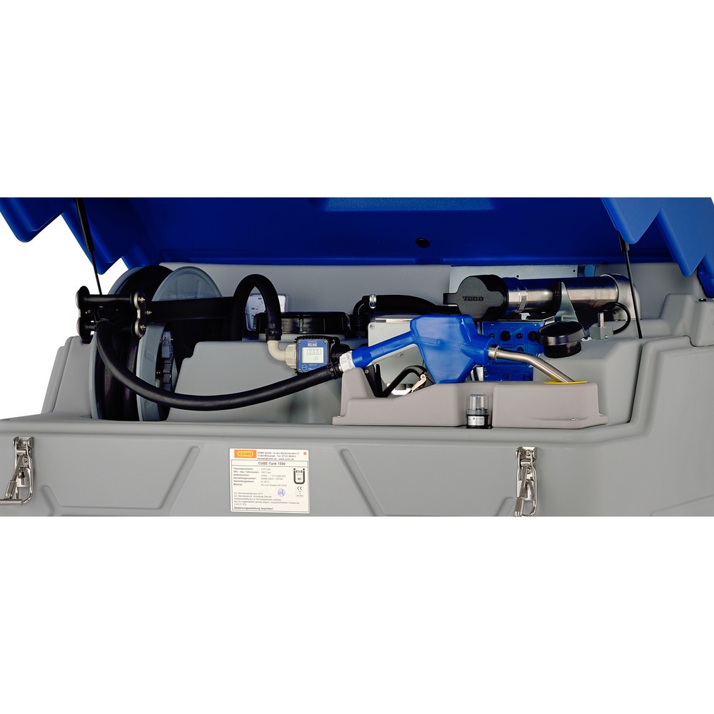 N° de l'image du produit 2 : Station ravitailleuse CEMO CUBE pour AdBlue®, 1 500 l, Outdoor Premium