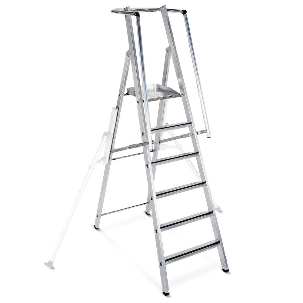 Productafbeelding nr. 1: Stationaire platformladder ZARGES, met veiligheidsleuning, stahoogte 0,79 m