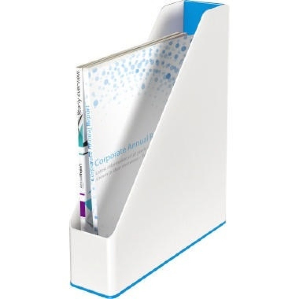 Produktabbildung: Leitz Stehsammler WOW 53621036 DIN A4 PS weiß/blau
