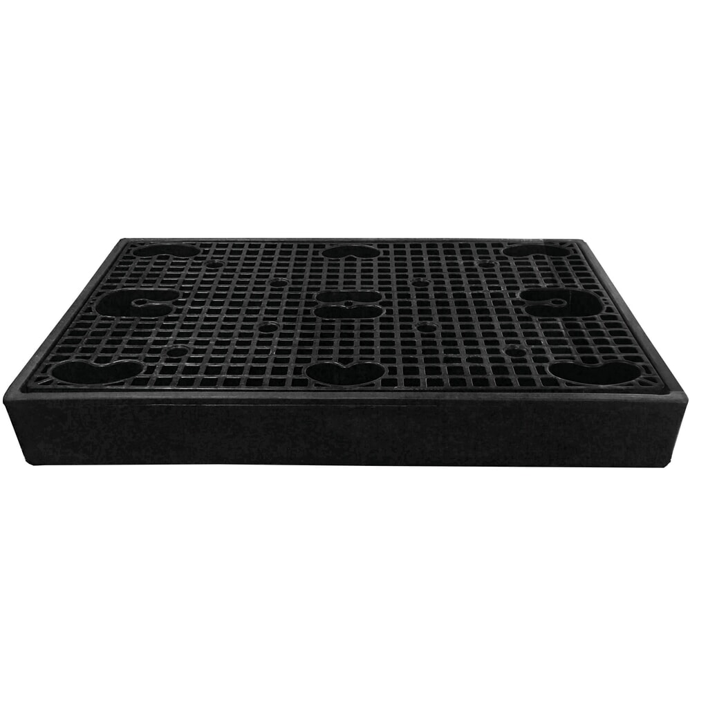 Steinbock® Auffangwanne ECO, 100% Recycling-PE, für 2x 200-Liter-Fässer u. Kleingebinde, Auffangvolumen 130 Liter Produktabbildung Nr. 2: Steinbock® Auffangwanne ECO, 100% Recycling-PE, für 2x 200-Liter-Fässer u. Kleingebinde, Auffangvolumen 130 Liter