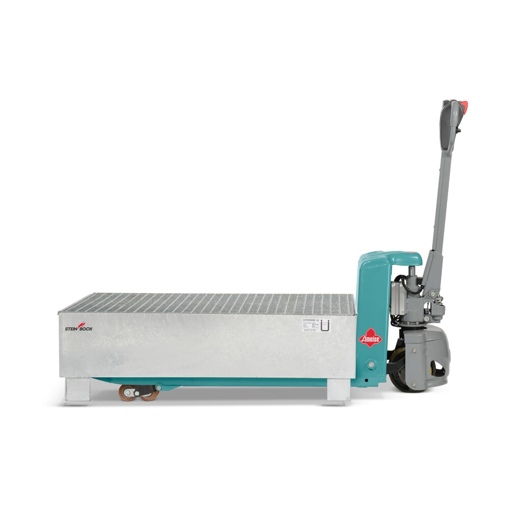 Produktabbildung Nr. 5: Steinbock® Auffangwanne, 2x 200 l, HxBxT 360 x 1.200 x 800 mm, inkl. Gitterrost, feuerverzinkt
