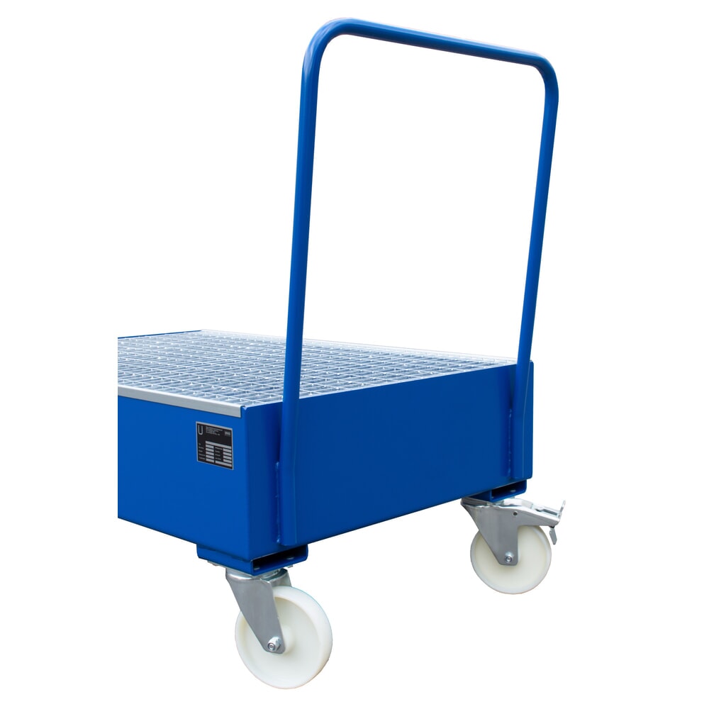 Produktabbildung Nr. 2: Steinbock® Auffangwanne für 200-Liter-Fässer, verfahrbar, blau