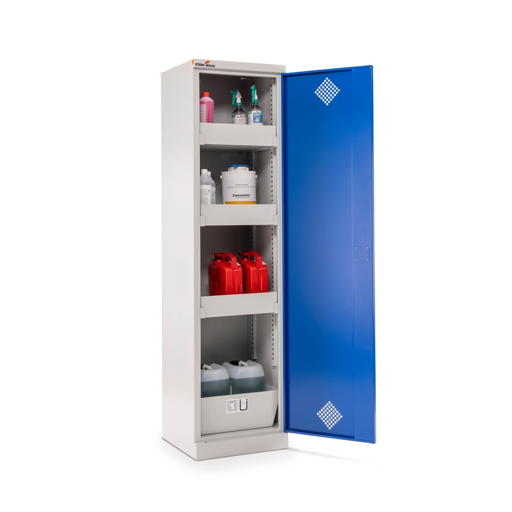 Produktabbildung Nr. 6: Steinbock® Chemikalien- und Giftschrank, 4 Wannen, HxBxT 1.950 x 500 x 500 mm