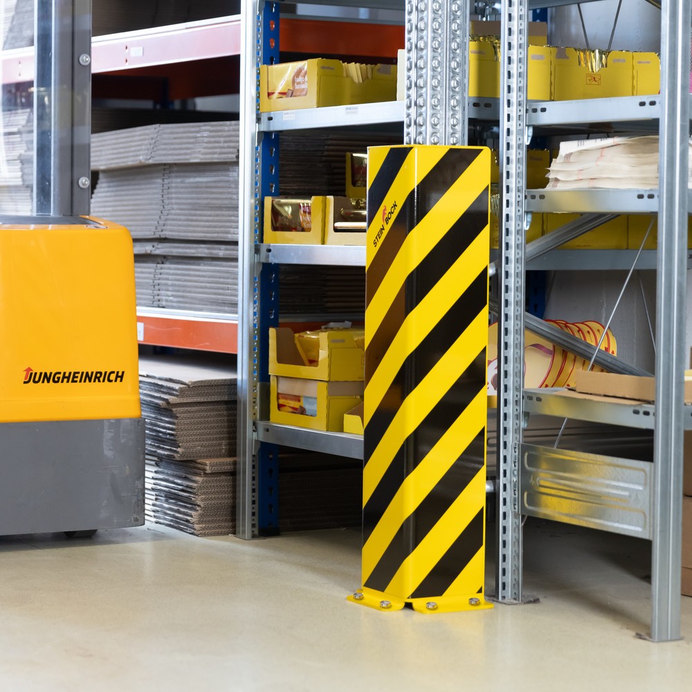 N° de l'image du produit 5 : Coin de protection en acier Steinbock® SAW-1, profilé en U, épaisseur 6 mm, hauteur 800 mm
