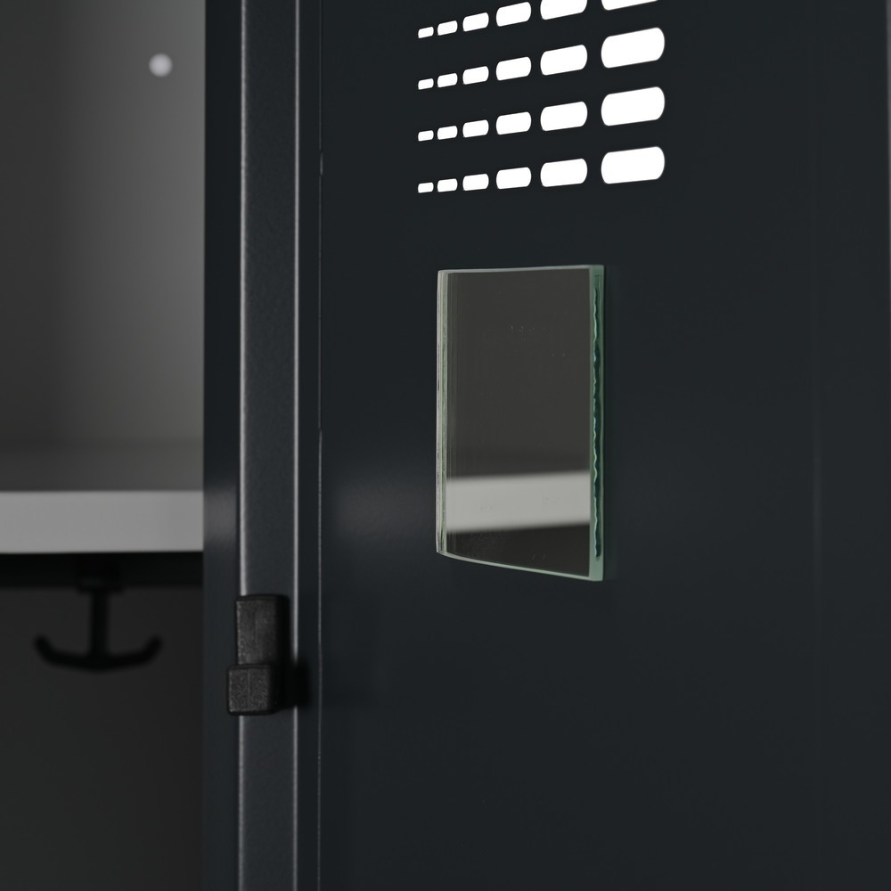 Produktabbildung Nr. 3: Steinbock® Doppelspind, bodenstehend, 3 Abteile, Mitteltrennwand, Drehriegelverschluss, HxBxT 1.800 x 1200 x 500 mm, lichtgrau/anthrazitgrau