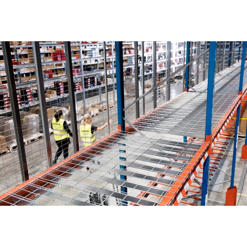 Produktabbildung Nr. 5: Steinbock® Drahtgitterboden für Palettenregale, engmaschig und feuerverzinkt, BxT 890 x 1100 mm, Tragkraft pro Stellplatz 500 kg