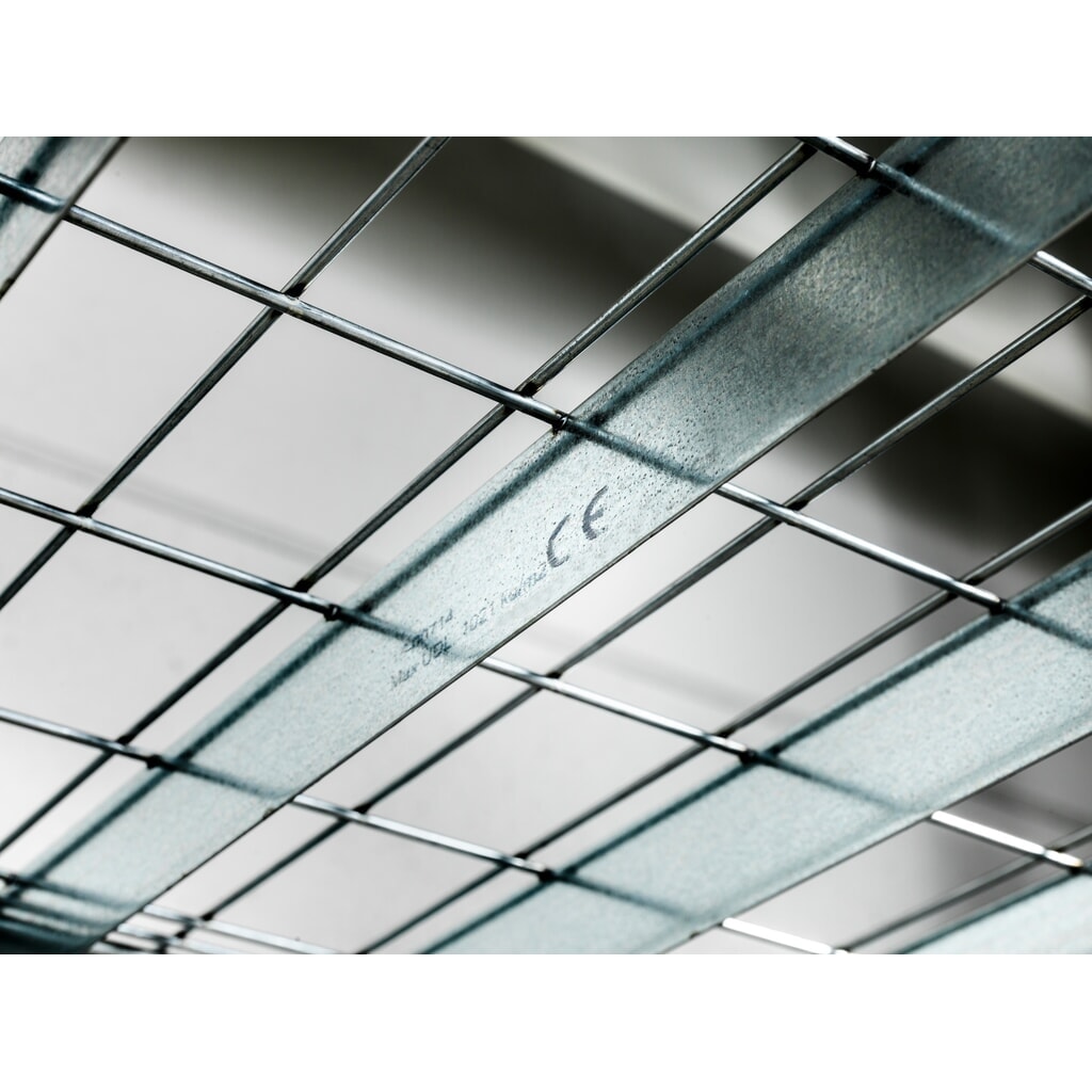 Steinbock® Drahtgitterboden für Palettenregale, engmaschig und feuerverzinkt, BxT 890 x 1100 mm, Tragkraft pro Stellplatz 500 kg Produktabbildung Nr. 10: Steinbock® Drahtgitterboden für Palettenregale, engmaschig und feuerverzinkt, BxT 890 x 1100 mm, Tragkraft pro Stellplatz 500 kg