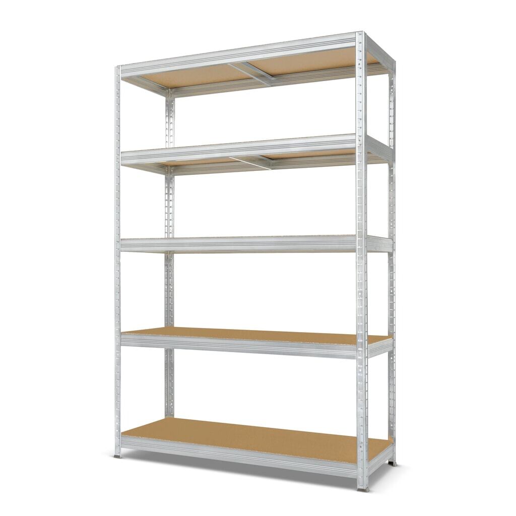 Produktabbildung: Steinbock® Fachbodenregal Typ M verzinkt, Fachlast 150 kg, HxBxT 1.800 x 1.200 x 450 mm