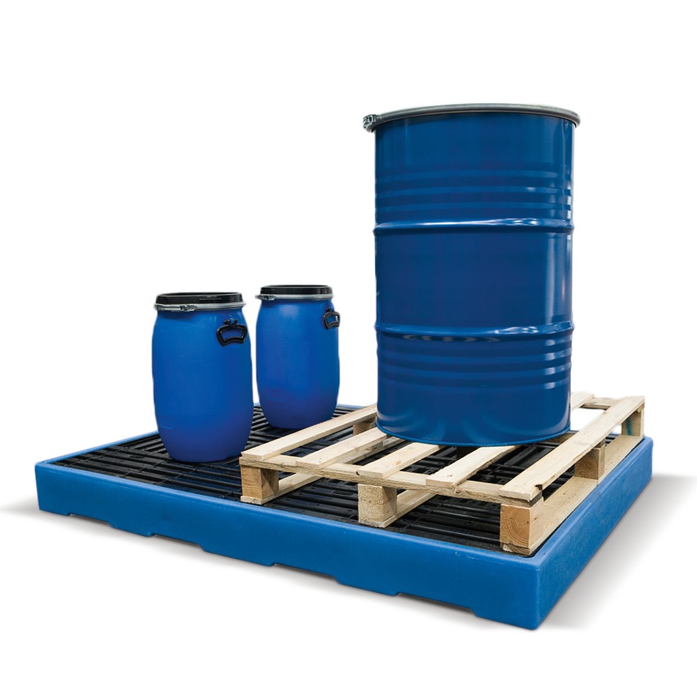 Produktabbildung Nr. 4: Steinbock® Flach-Auffangwanne aus PE, inkl. Lochplatte, HxBxT 150 x 1.260 x 860 mm