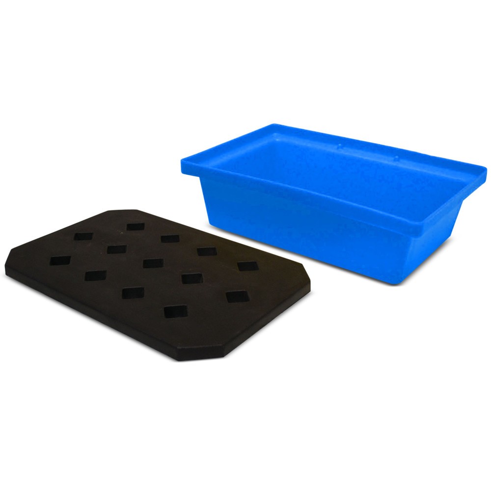 Produktabbildung Nr. 1: Steinbock® Kleingebindewanne aus PE, inkl. PE-Rost, Auffangvolumen 22 l