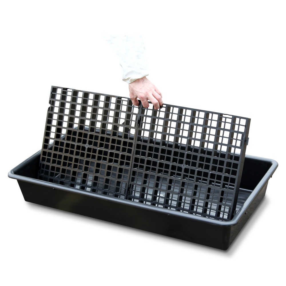 Produktabbildung Nr. 3: Steinbock® Kleingebindewanne aus PE, inkl. PE-Gitterrost, Auffangvolumen 64,5 l