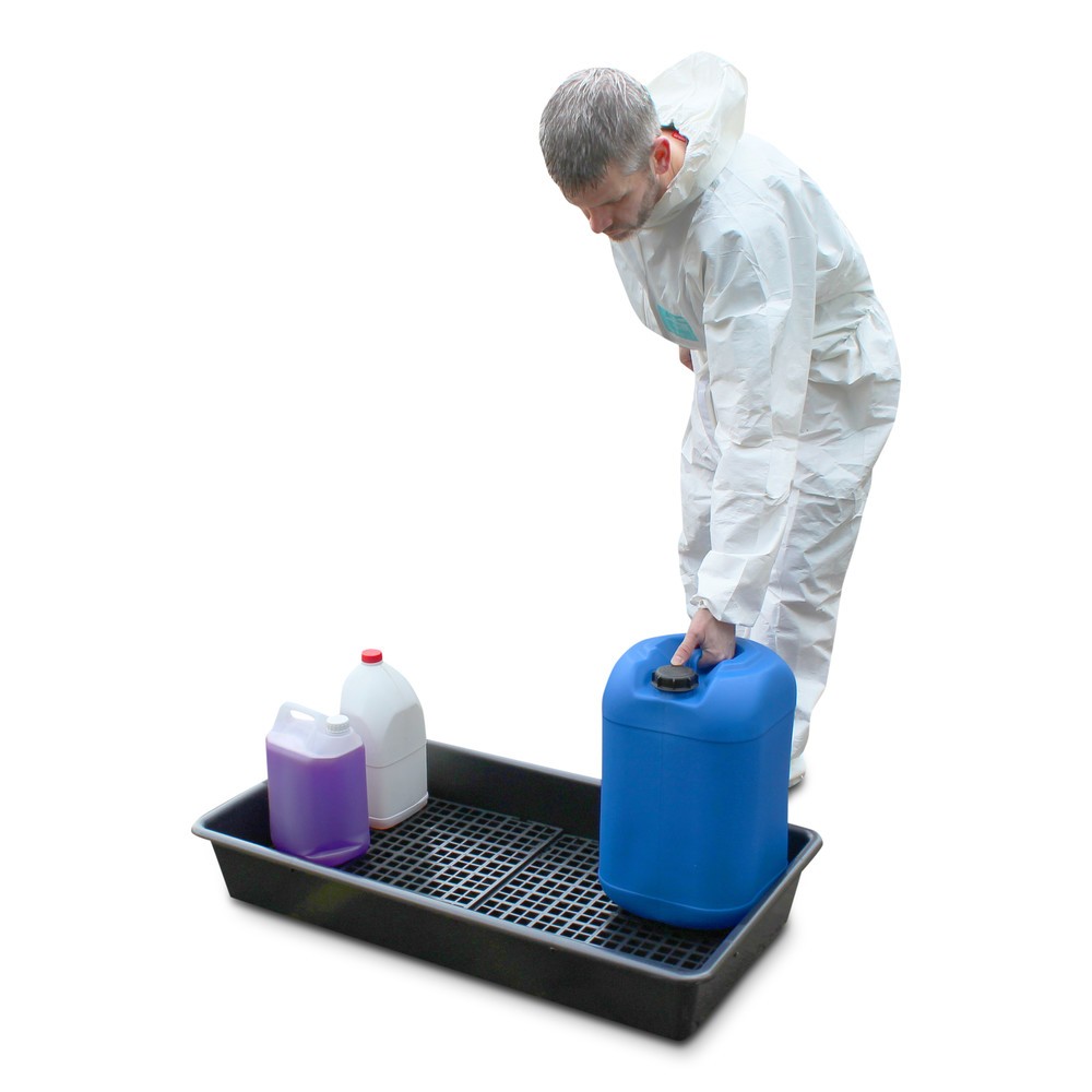 Produktabbildung Nr. 4: Steinbock® Kleingebindewanne aus PE, inkl. PE-Gitterrost, Auffangvolumen 64,5 l