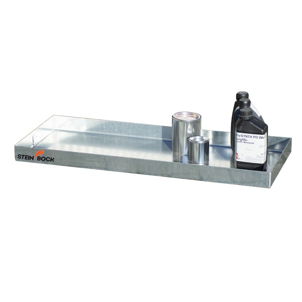 Produktabbildung Nr. 2: Steinbock® Kleingebindewanne, aus Stahl, verzinkt, HxBxT 60 x 370 x 940 mm, Auffangvolumen 12 Liter