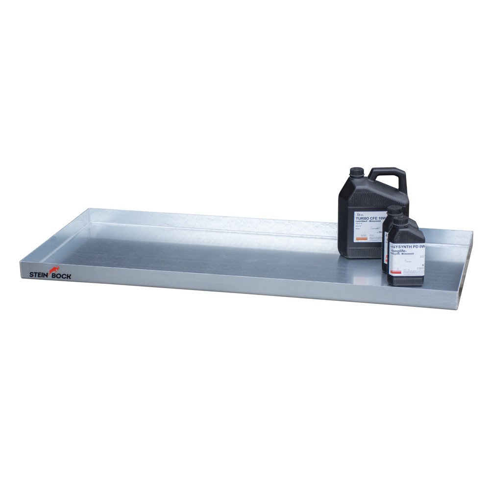 Produktabbildung Nr. 2: Steinbock® Kleingebindewanne, aus Stahl, verzinkt, HxBxT 60 x 600 x 1.390 mm, Auffangvolumen 30 Liter