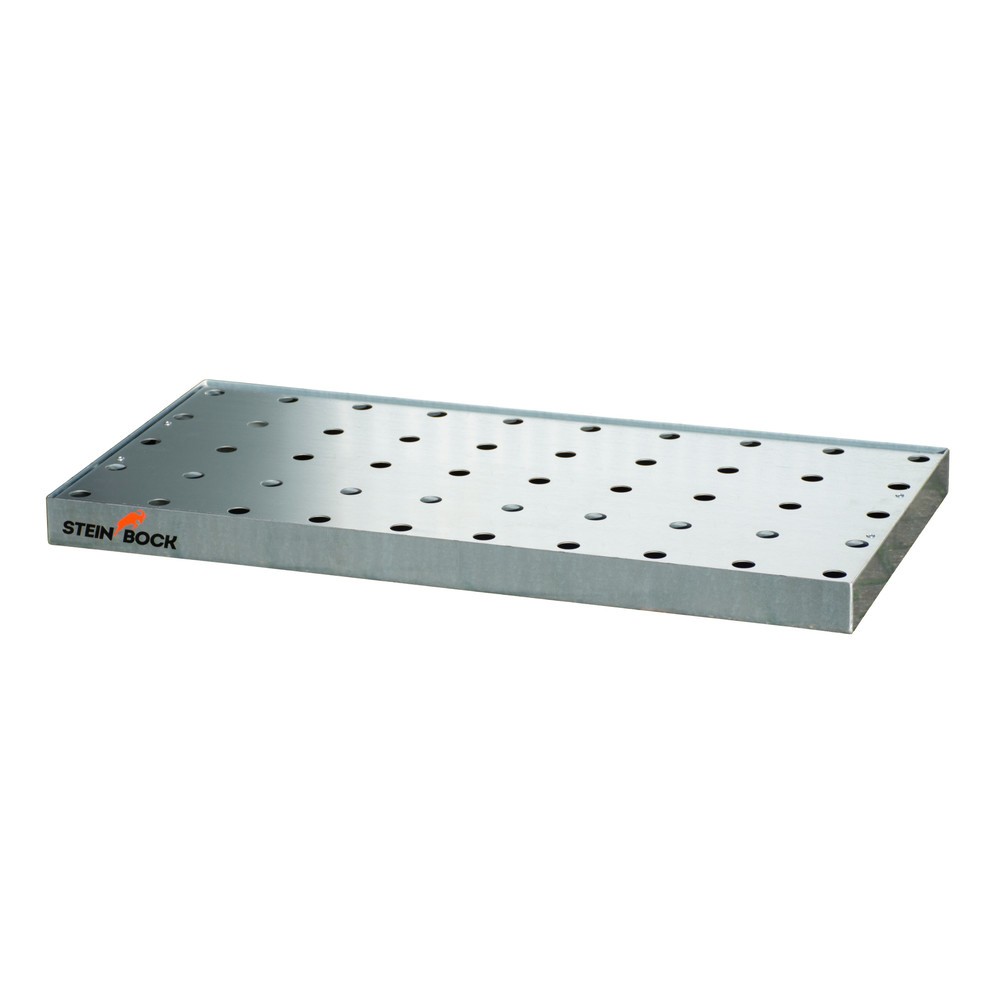 Produktabbildung Nr. 1: Steinbock® Kleingebindewanne, aus Stahl, verzinkt, HxBxT 60 x 470 x 940 mm, Auffangvolumen 15 Liter, inkl. Lochblech-Rost