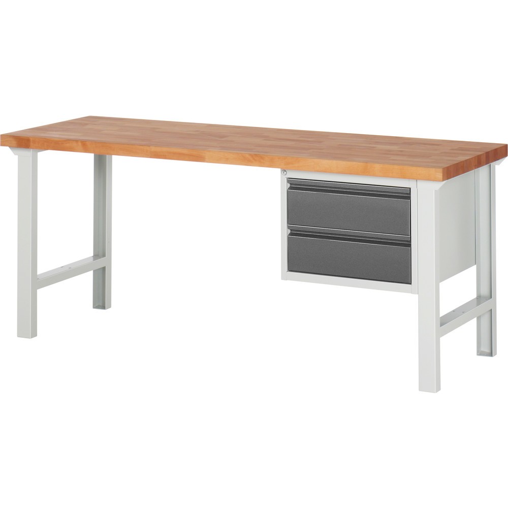 Obrázok výrobku: Steinbock® pracovný stôl, 2 zásuvky, V x Š x H 840 x 2 000 x 700 mm, RAL 7035/7016