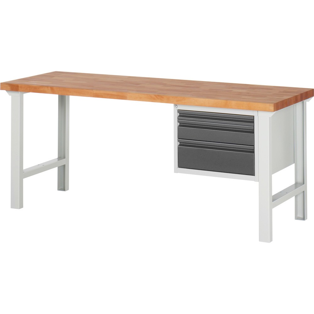 Obrázok výrobku: Steinbock® pracovný stôl, 3 zásuvky, V x Š x H 840 x 2 000 x 700 mm, RAL 7035/7016