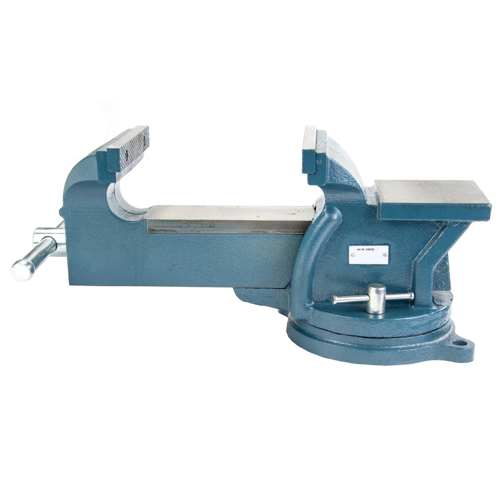 Steinbock® Schraubstock, dreh- und arretierbar, aus robustem Gusseisen, Backenbreite 150 mm Produktabbildung Nr. 5: Steinbock® Schraubstock, dreh- und arretierbar, aus robustem Gusseisen, Backenbreite 150 mm