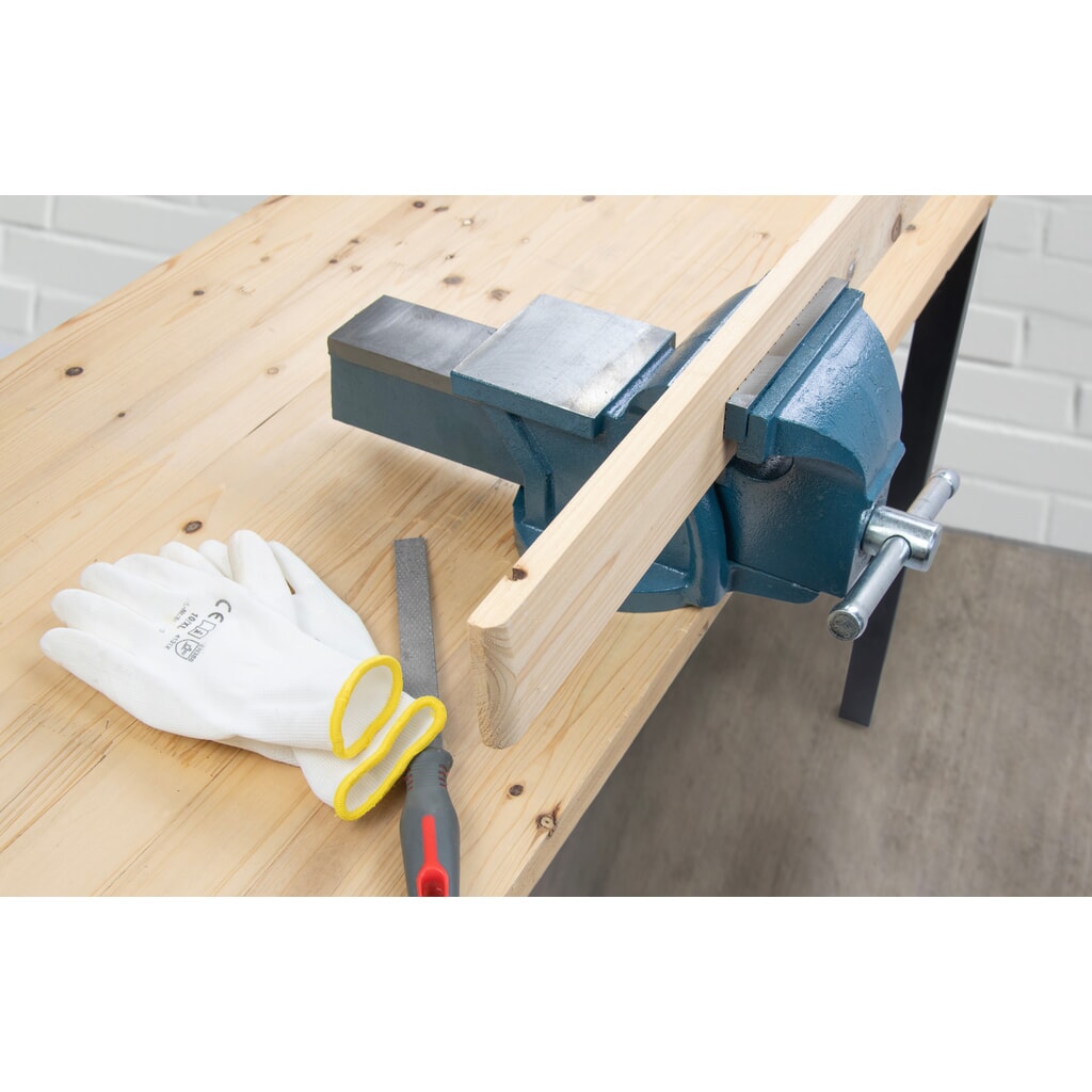 Steinbock® Schraubstock, feststehend, aus robustem Gusseisen, Backenbreite 150 mm Produktabbildung Nr. 11: Steinbock® Schraubstock, feststehend, aus robustem Gusseisen, Backenbreite 150 mm
