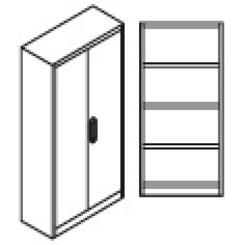 Číslo obrázka výrobku 11: Chemická skriňa Steinbock®, 4 podlahové záchytné vane podľa StawaR, v × š × h 1 950 × 950 × 500 mm
