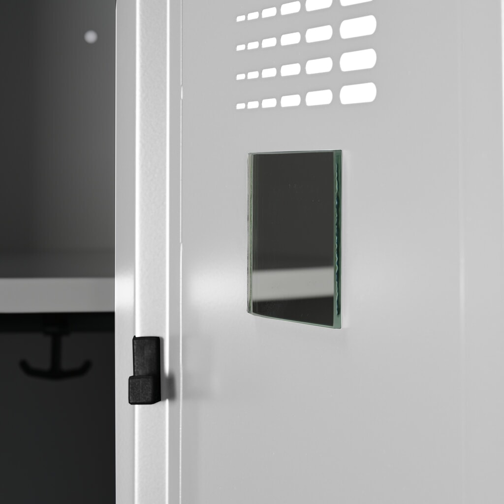 Produktabbildung Nr. 3: Steinbock® Doppelspind, 1 Abteil, Drehriegelverschluss, HxBxT 1800 x 600 x 500 mm, lichtgrau/lichtgrau