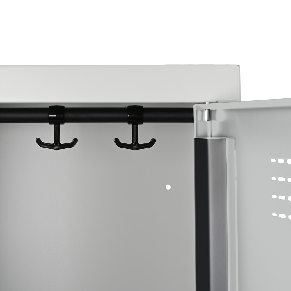Produktabbildung Nr. 4: Steinbock® Spind, bodenstehend, 2-stöckig, 6 Fächer, Zylinderschloss, HxBxT 1.800 x 1200 x 500 mm, lichtgrau/lichtgrau