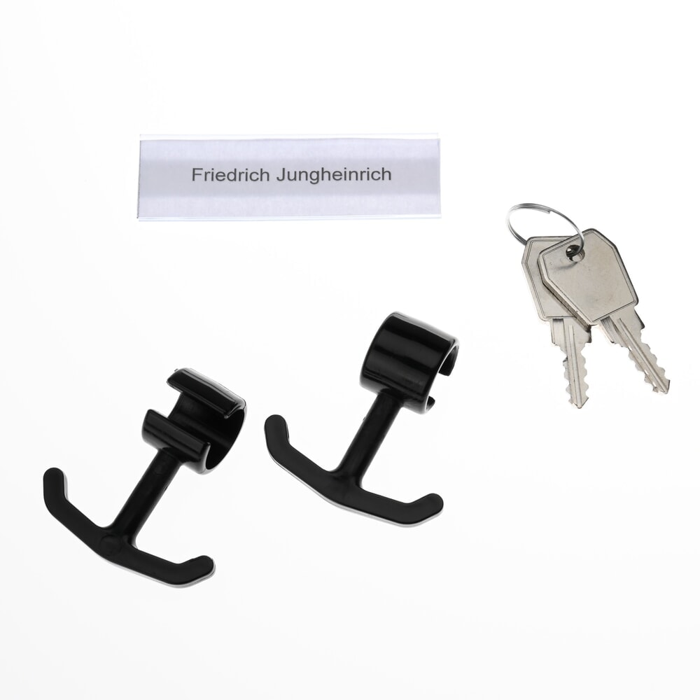 Produktabbildung Nr. 5: Steinbock® Spind, bodenstehend, 2-stöckig, 6 Fächer, Zylinderschloss, HxBxT 1.800 x 1200 x 500 mm, lichtgrau/lichtgrau