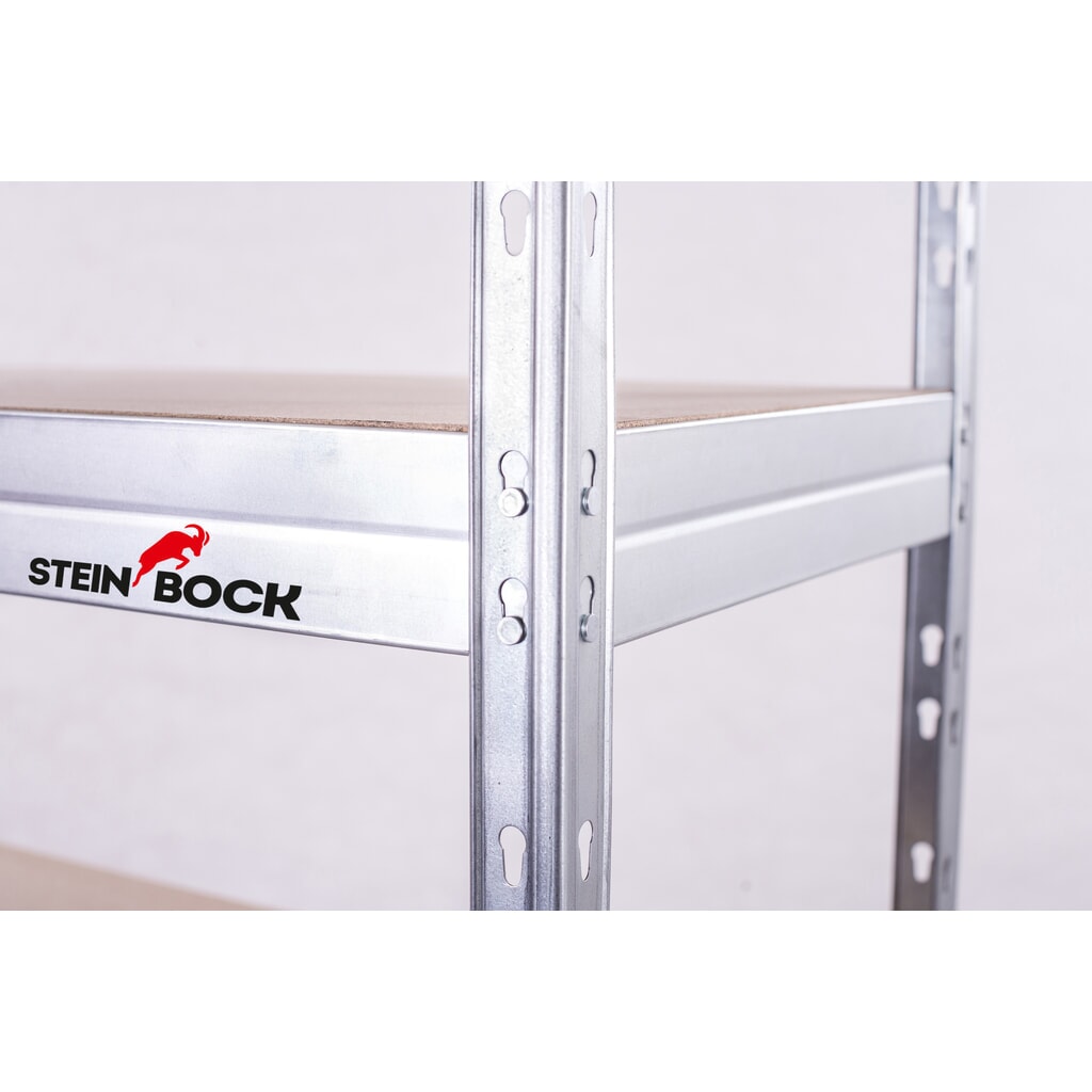Steinbock® Weitspannregal, Fachlast 250 kg, HxBxT 1.800 x 1.600 x 600 mm Produktabbildung Nr. 2: Steinbock® Weitspannregal, Fachlast 250 kg, HxBxT 1.800 x 1.600 x 600 mm