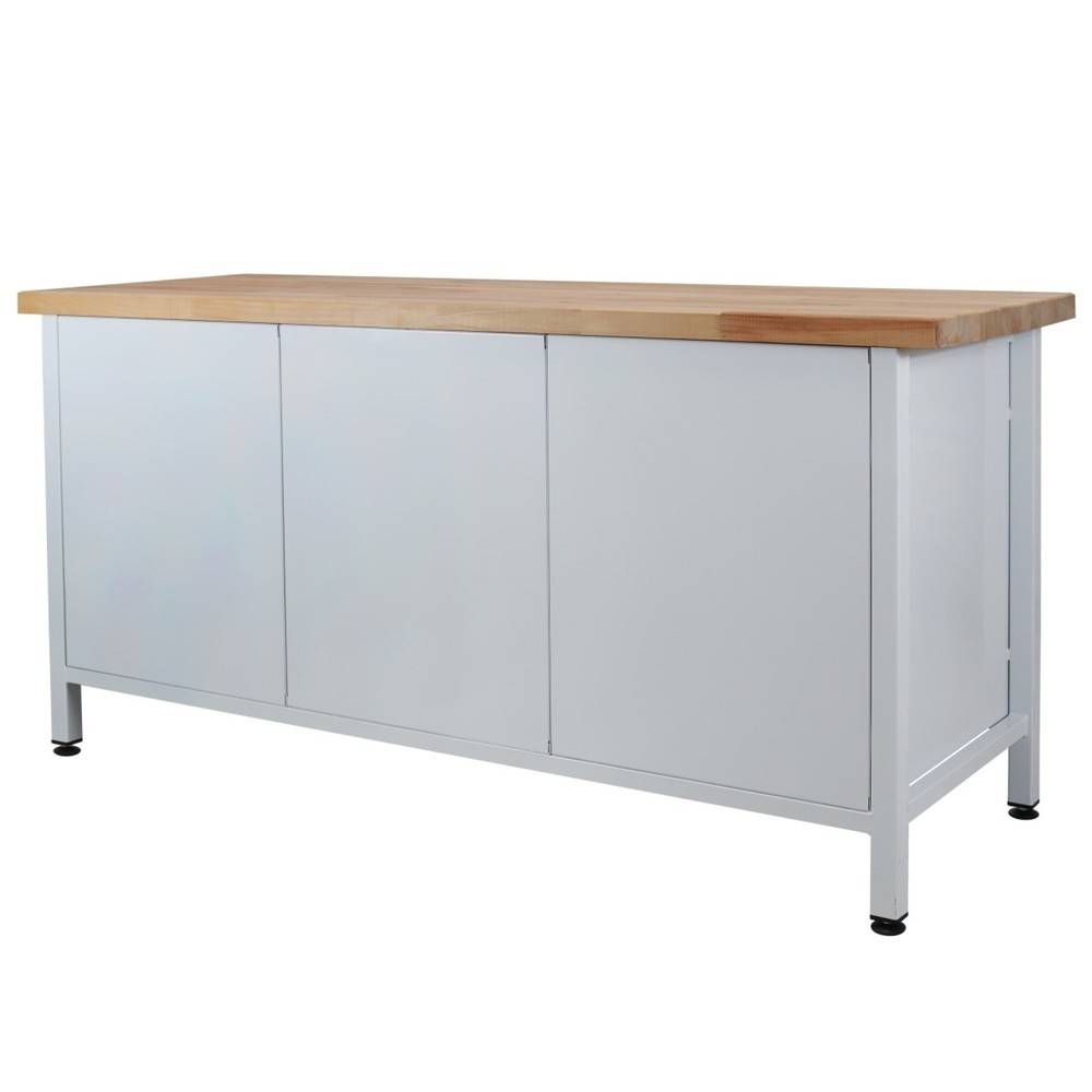 Produktabbildung Nr. 2: Steinbock® Werkbank Extra, 4 Schubladen, 1 Regalabteil, 1 Tür, TK 500 kg, HxBxT 840 x 1.700 x 600 mm, RAL 7035/7016
