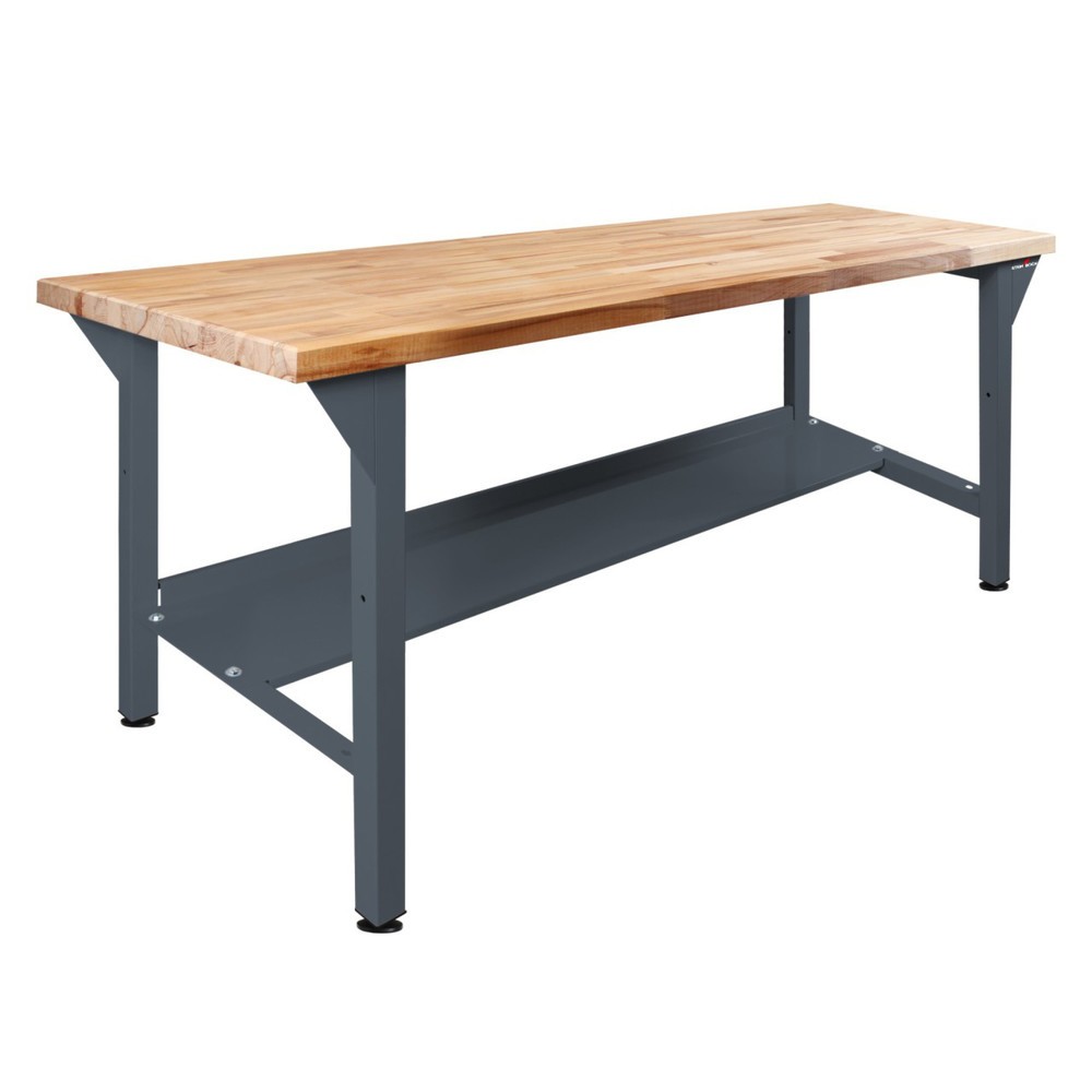 Produktabbildung Nr. 1: Steinbock® Werkbank Original, 1 Ablage, TK 500 kg, HxBxT 850 x 1.500 x 750 mm, RAL 7016
